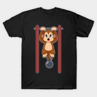 Monkey Bodybuilder Pull ups Fitness T-Shirt